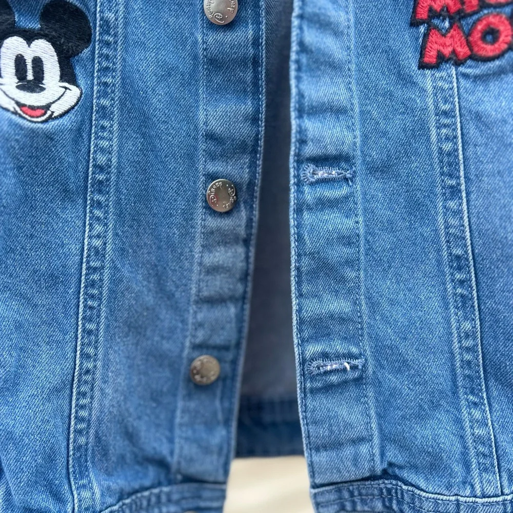 Disney Blue Denim Jacket with Mickey Mouse Embroidery - Picture 8 of 8